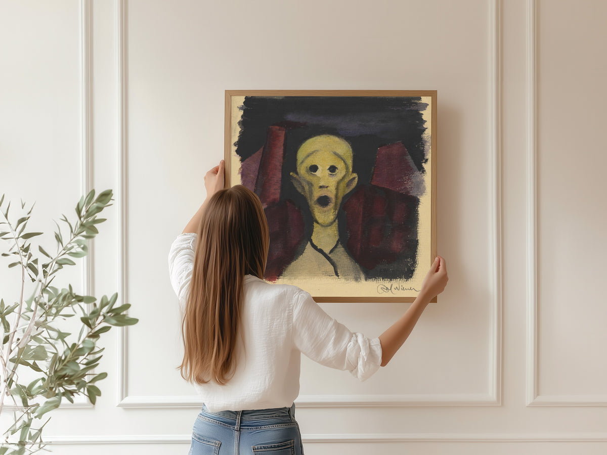 Karl Wiener — Untitled (Open-Mouthed Head) | Expressionist Art Print