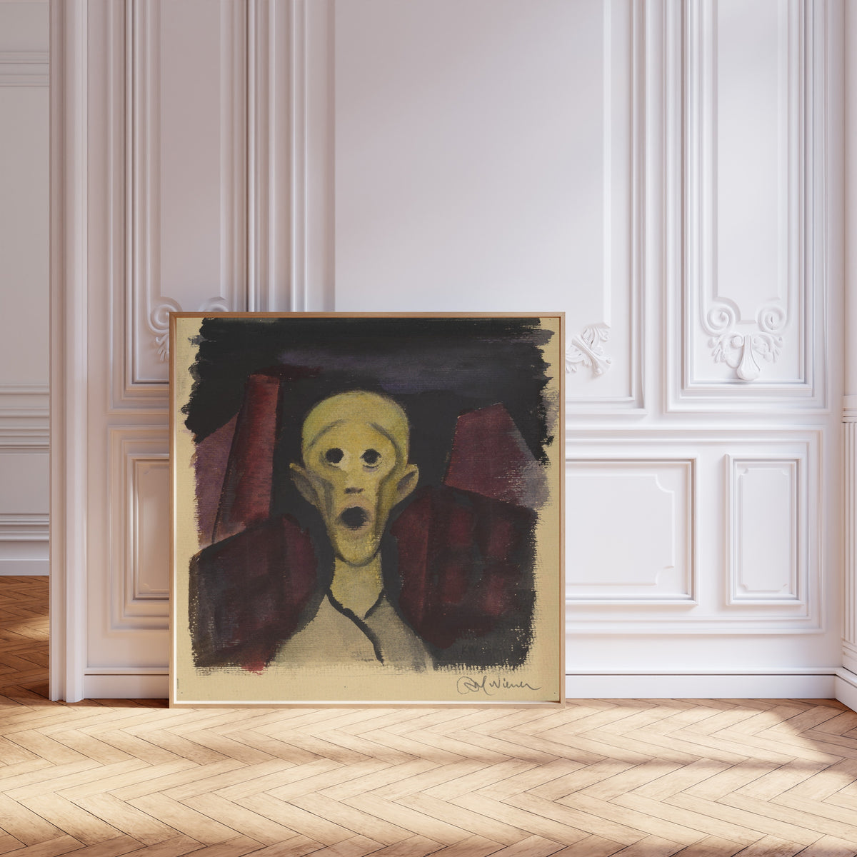 Karl Wiener — Untitled (Open-Mouthed Head) | Expressionist Art Print