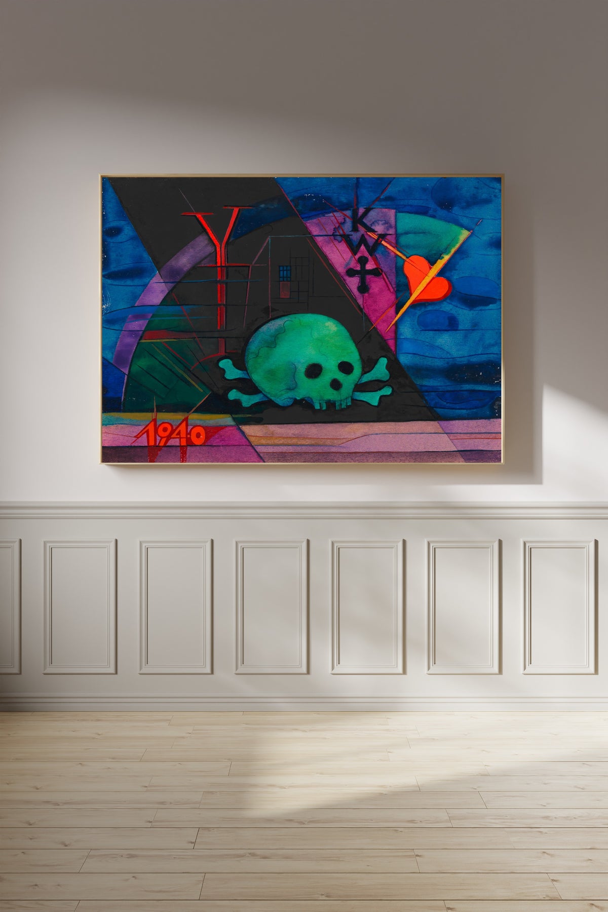Karl Wiener — Untitled (Skull, Heart and Cross) | Surreal Art Print