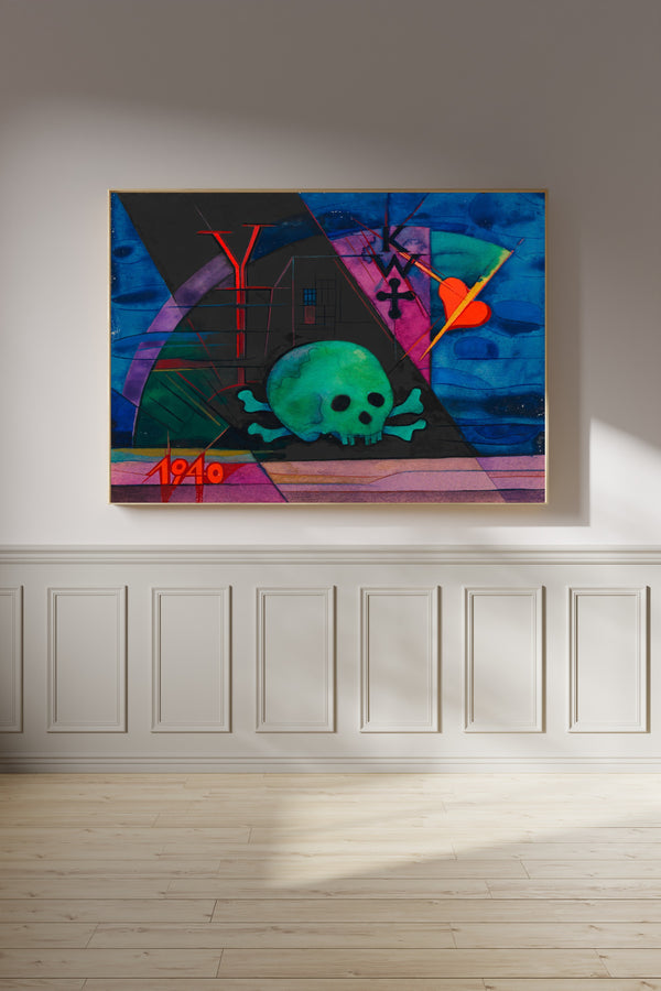 Karl Wiener — Untitled (Skull, Heart and Cross) | Surreal Art Print