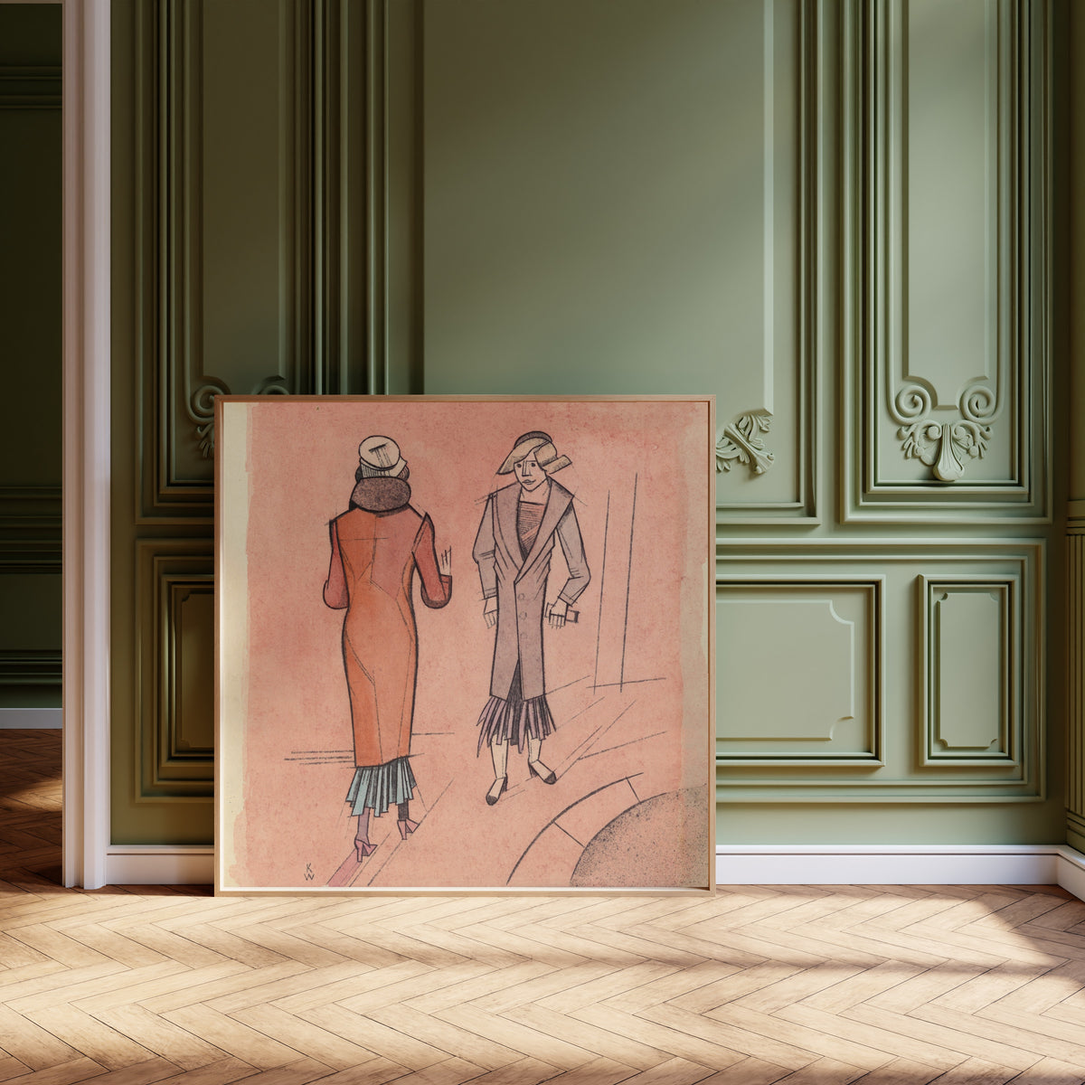 Karl Wiener — Untitled (Two Women II) | Modernist Art Print