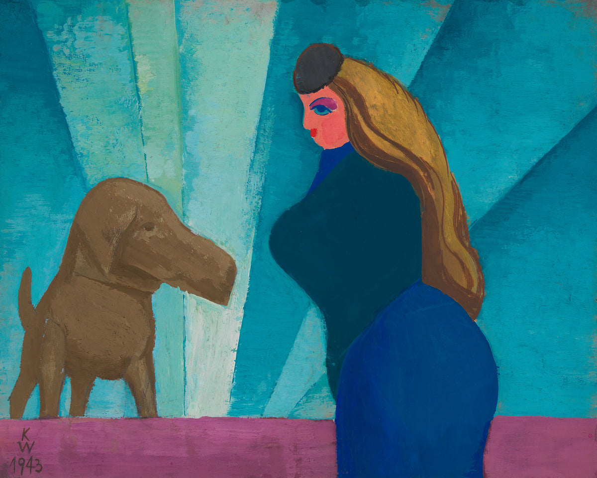Karl Wiener — Untitled (Woman and Dog) | Modernist Art Print