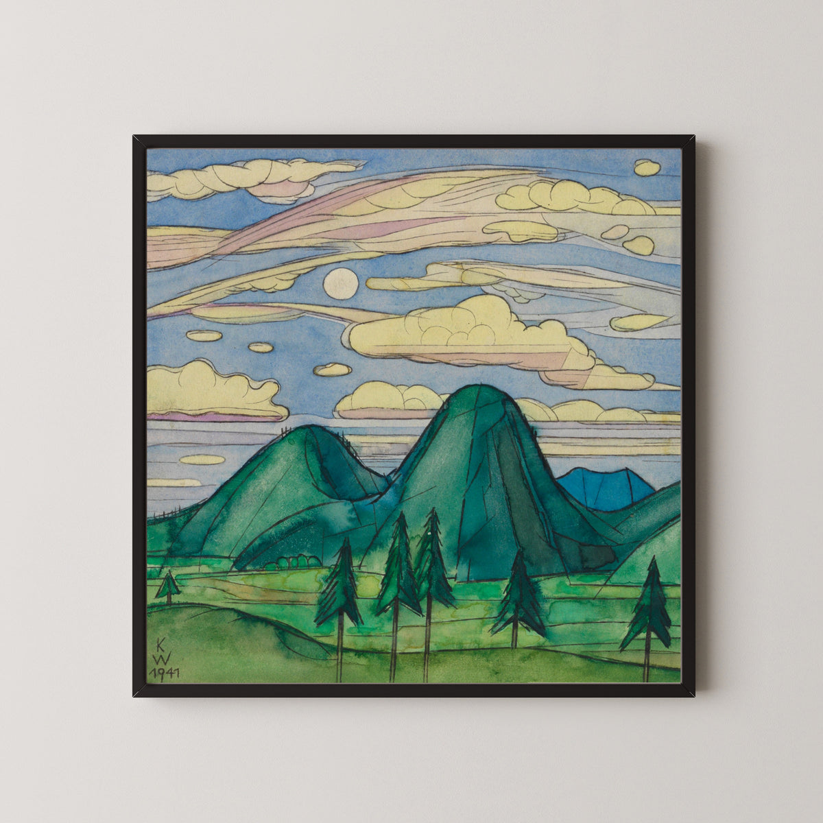 Karl Wiener — Untitled (from The 150 Sheets, No. 25) | Modernist Landscape Print