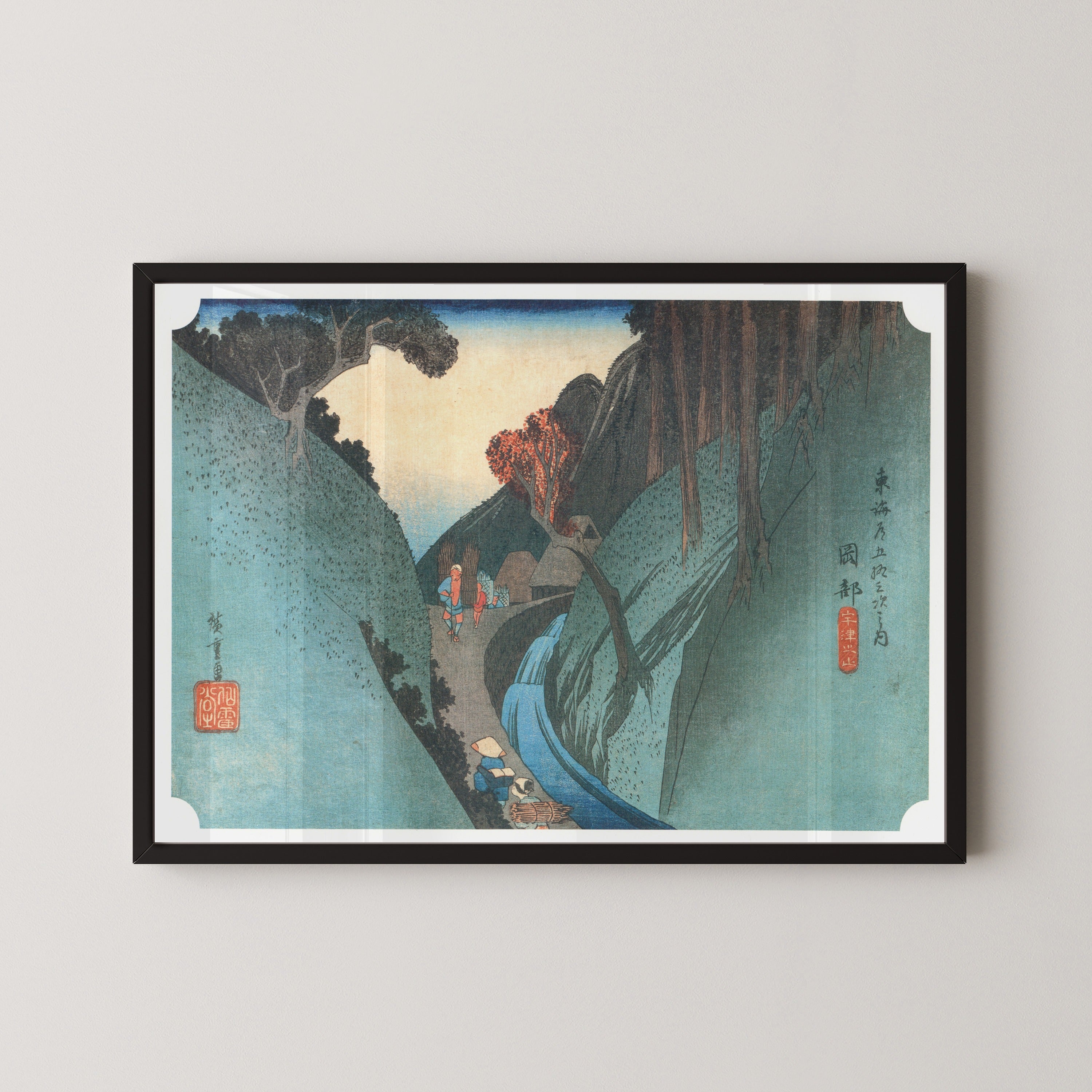 Utagawa Hiroshige — Okabe | Japanese Woodblock Print (Ukiyo-e)