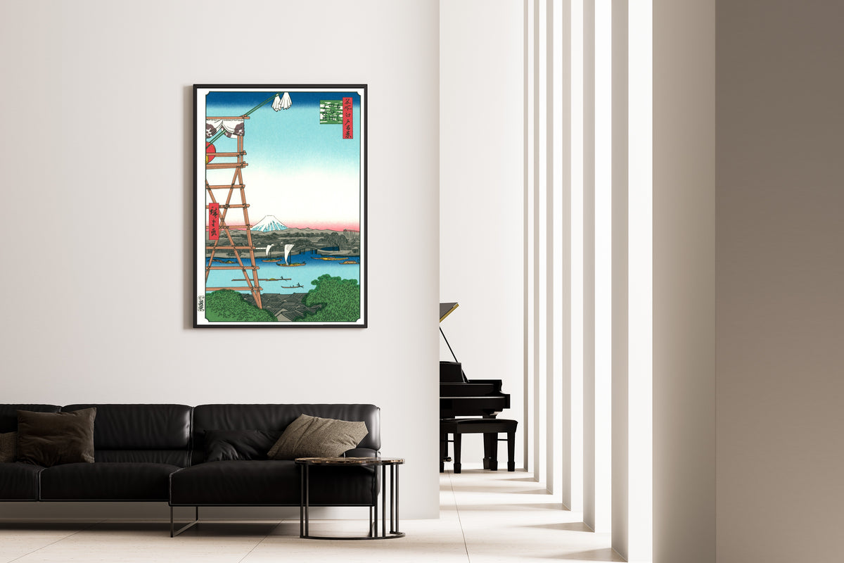 Utagawa Hiroshige — Ekōin Temple in Ryōgoku and Moto-Yanagi Bridge | Japanese Woodblock Print (Ukiyo-e)