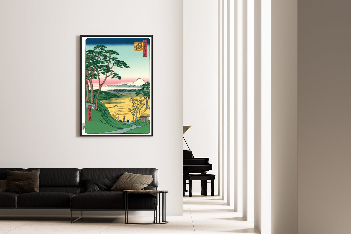 Utagawa Hiroshige — “Grandpa’s Teahouse” in Meguro | Japanese Woodblock Print (Ukiyo-e)
