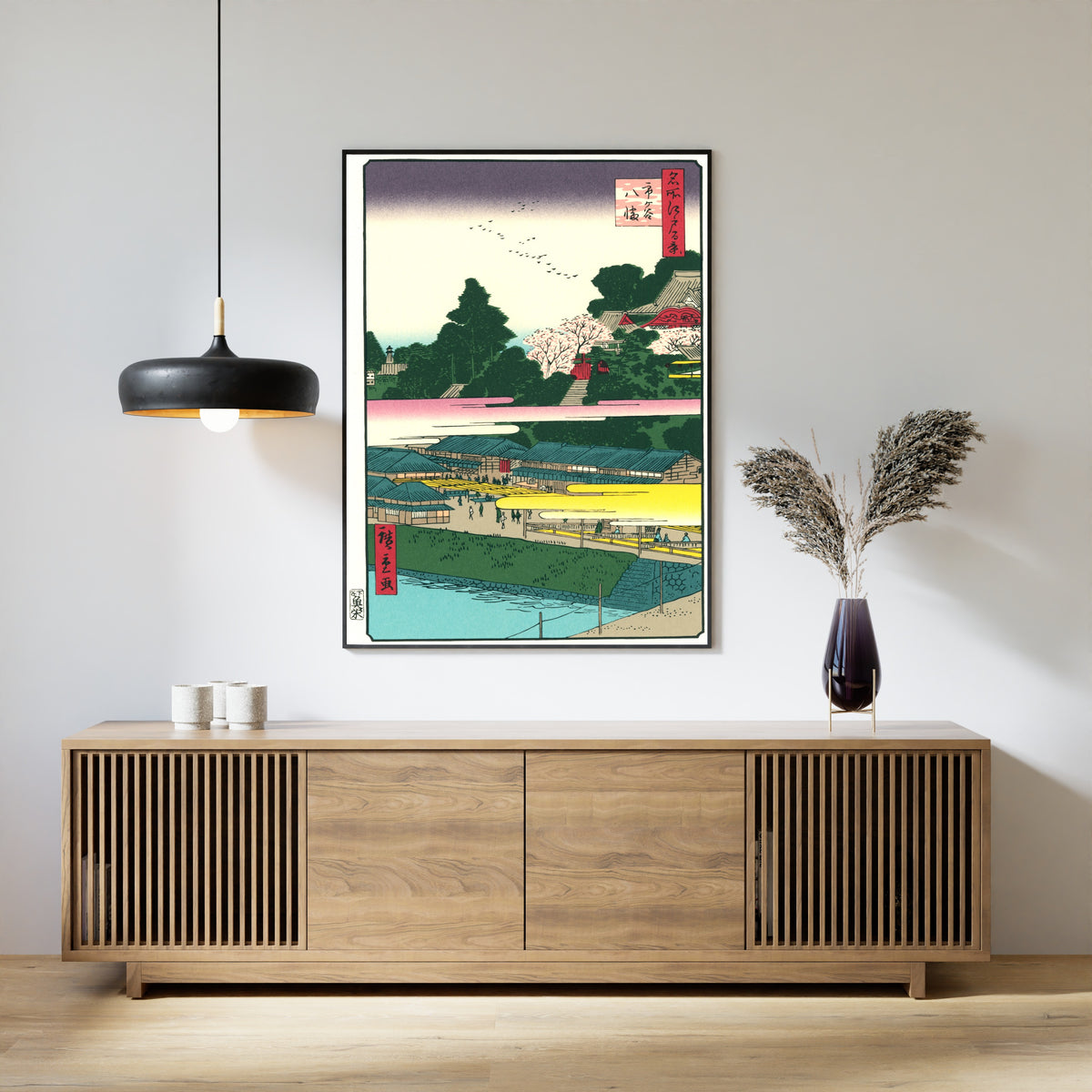 Utagawa Hiroshige — Hachiman Shrine in Ichigaya | Japanese Woodblock Print (Ukiyo-e)