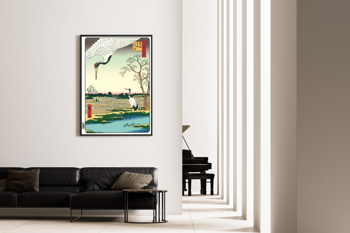 Utagawa Hiroshige — Minowa, Kanasugi, Mikawashima | Japanese Woodblock Print (Ukiyo-e)
