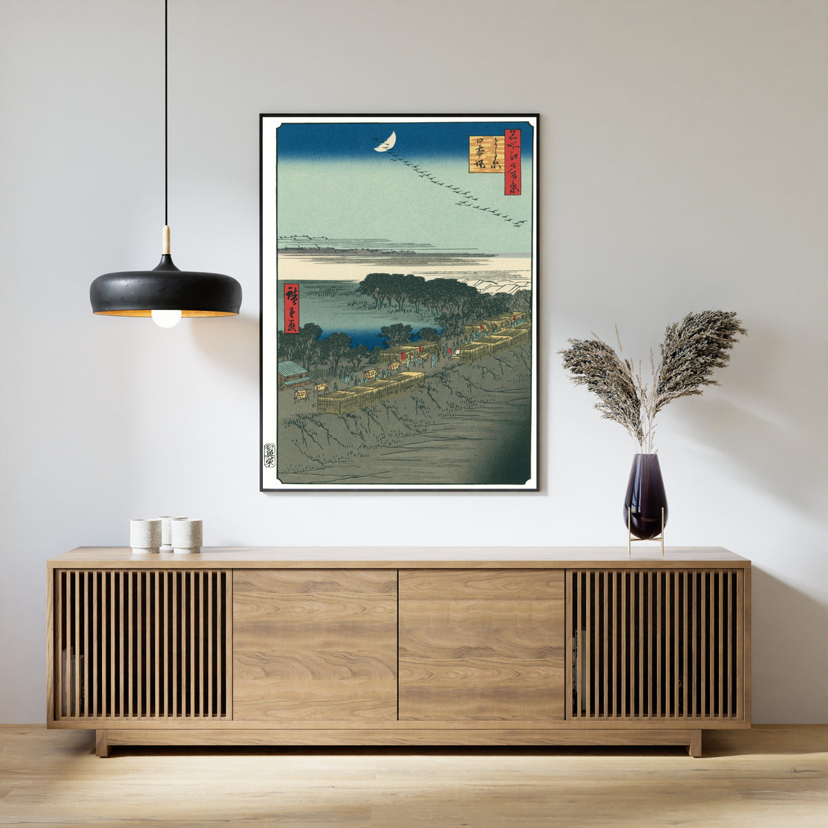 Utagawa Hiroshige — Nihon Embankment and Yoshiwara | Japanese Woodblock Print (Ukiyo-e)