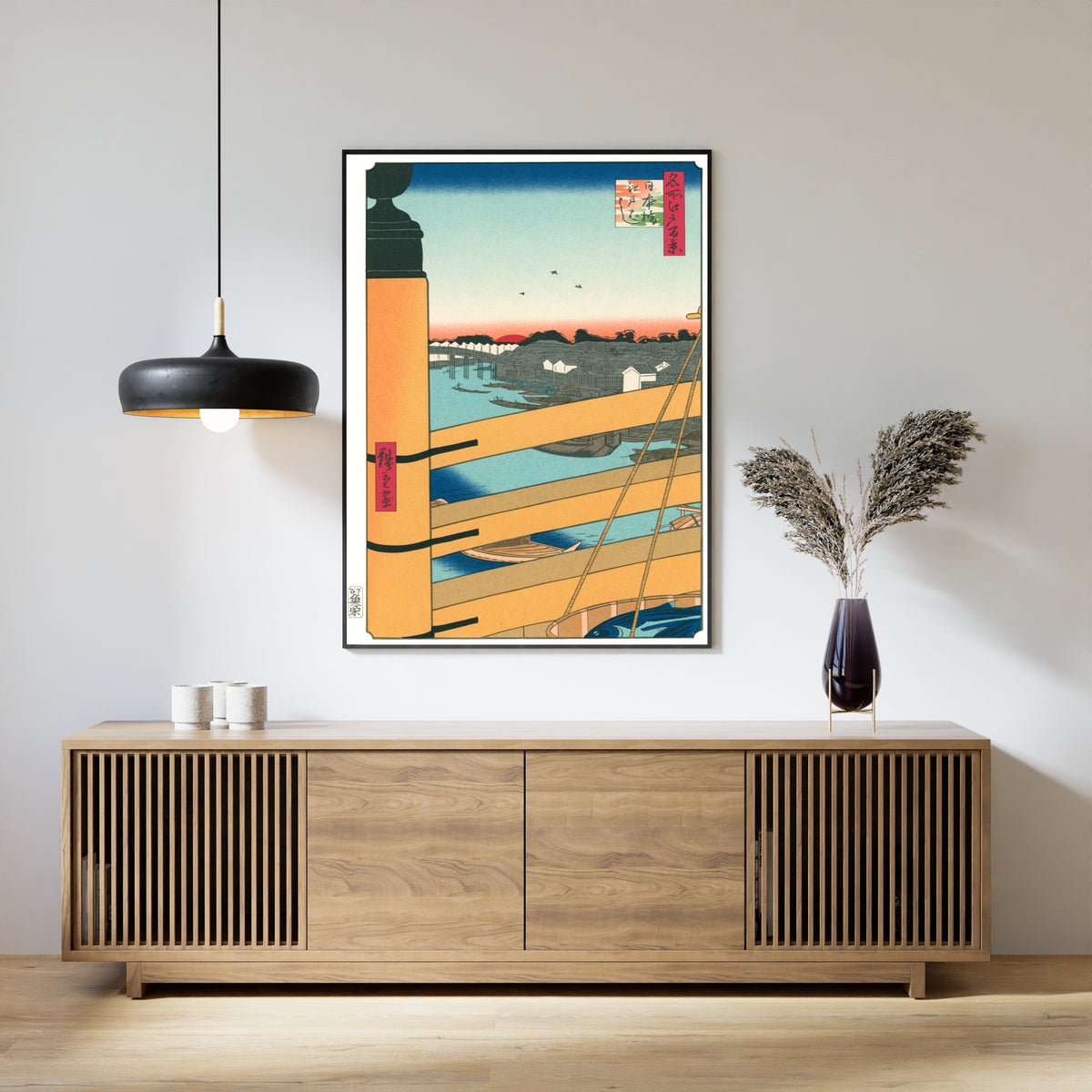 Utagawa Hiroshige — Nihonbashi Bridge and Edobashi Bridge | Japanese Woodblock Print (Ukiyo-e)