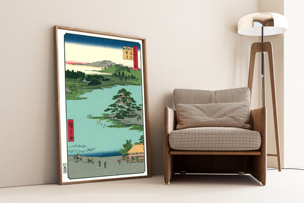 Utagawa Hiroshige — “Robe-Hanging Pine” at Senzoku no ike | Japanese Woodblock Print (Ukiyo-e)