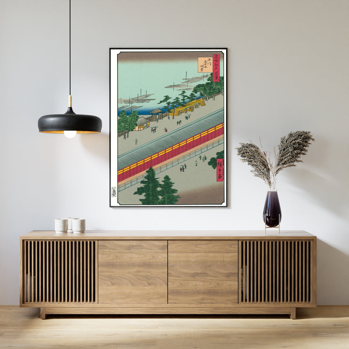 Utagawa Hiroshige — Sanjusangendō Hall in Fukagawa | Japanese Woodblock Print (Ukiyo-e)