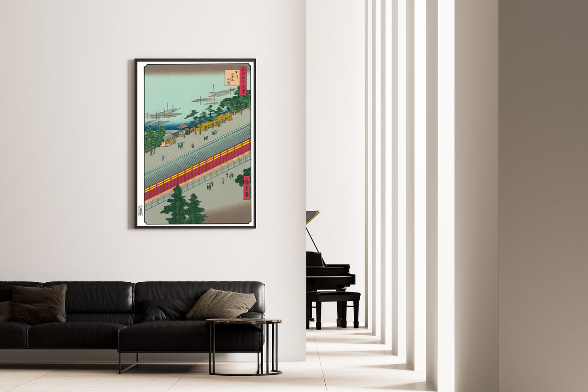 Utagawa Hiroshige — Sanjusangendō Hall in Fukagawa | Japanese Woodblock Print (Ukiyo-e)