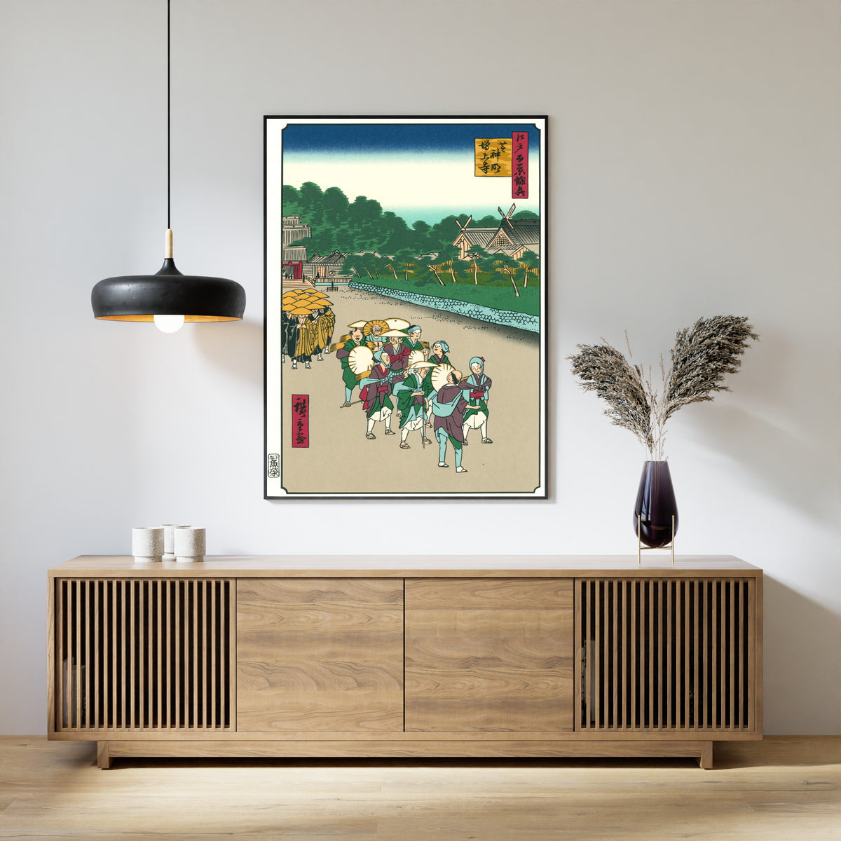 Utagawa Hiroshige — Shiba Shinmei Shrine and Zōjōji Temple | Japanese Woodblock Print (Ukiyo-e)