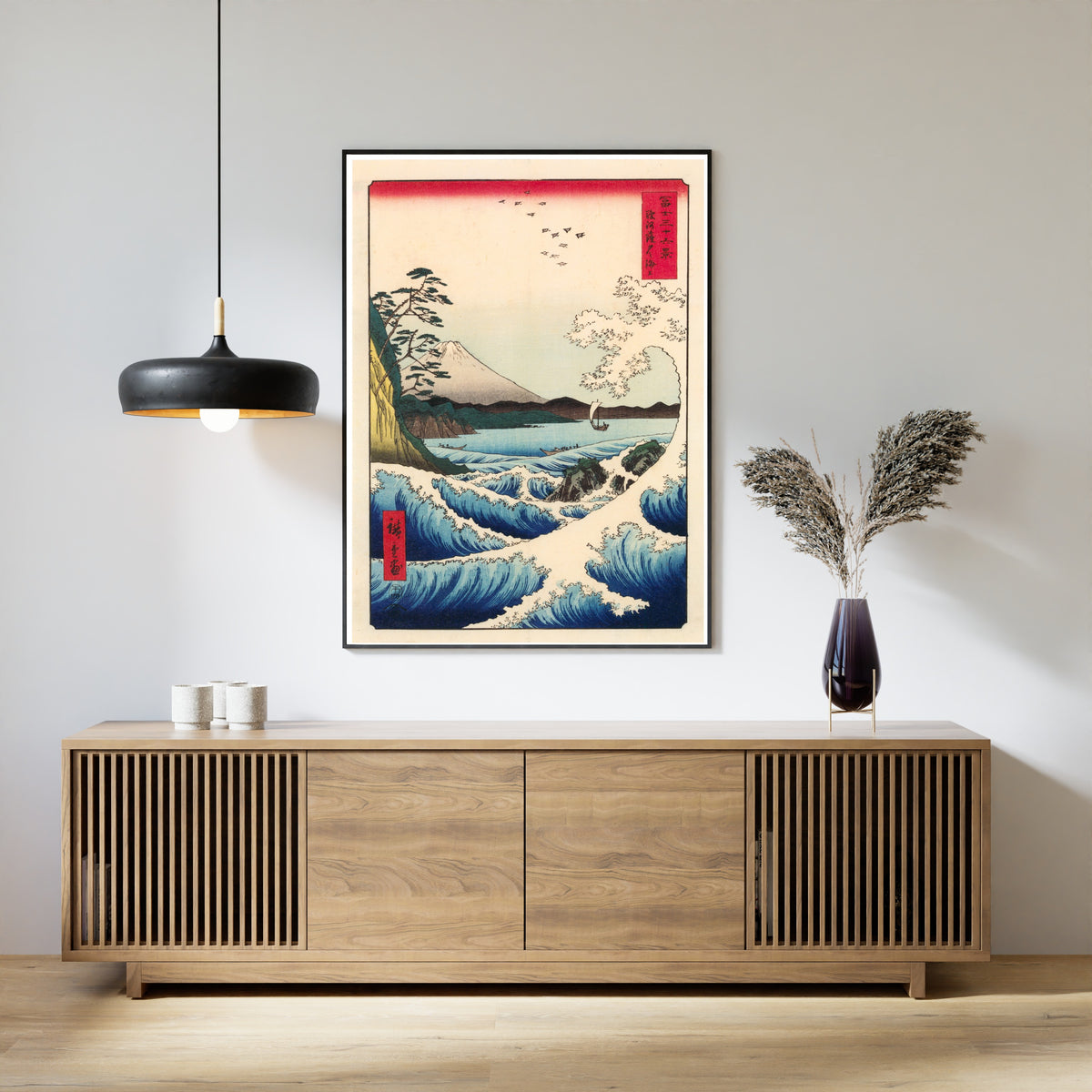 Utagawa Hiroshige — The Sea off Satta in Suruga Province | Japanese Woodblock Print (Ukiyo-e)