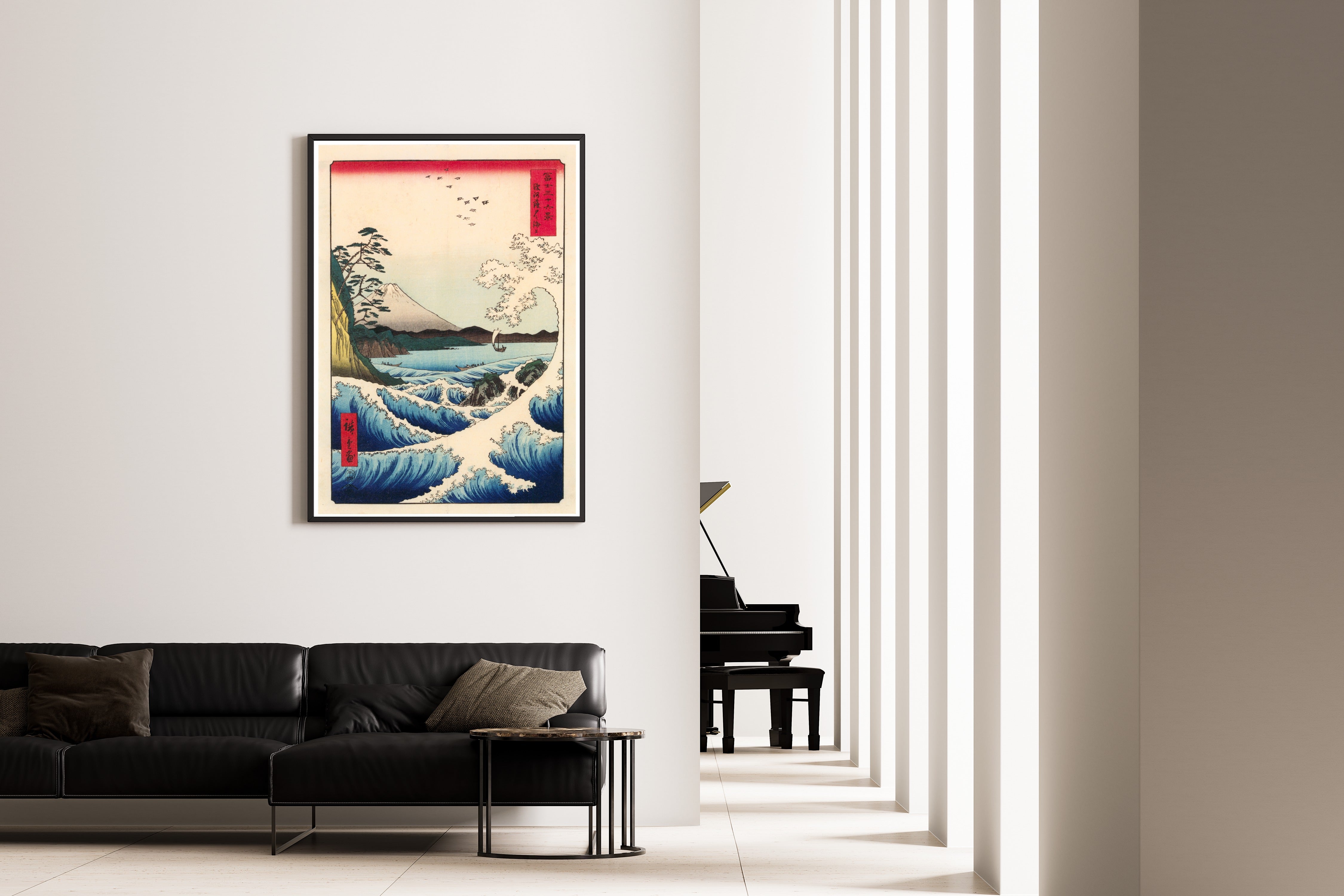 Utagawa Hiroshige — The Sea off Satta in Suruga Province | Japanese Woodblock Print (Ukiyo-e)