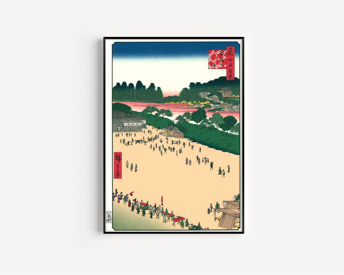 Utagawa Hiroshige — Yatsukōji, Inside Sujikai Gate | Japanese Woodblock Print (Ukiyo-e)