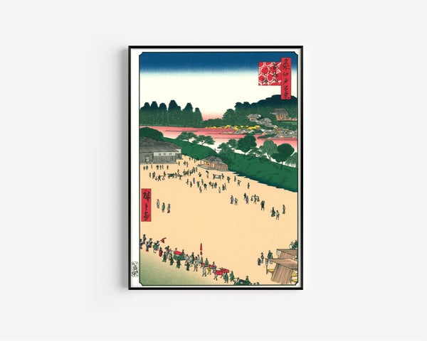 Utagawa Hiroshige — Yatsukōji, Inside Sujikai Gate | Japanese Woodblock Print (Ukiyo-e)
