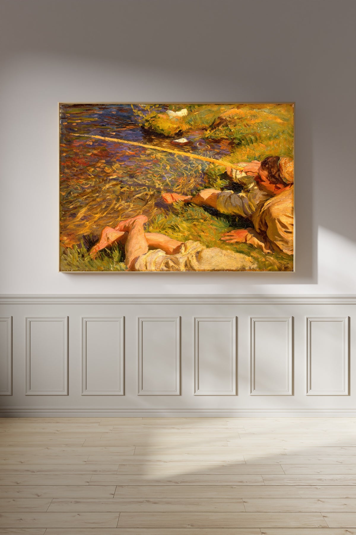 John Singer Sargent — Val d'Aosta: A Man Fishing | Fine Art Print