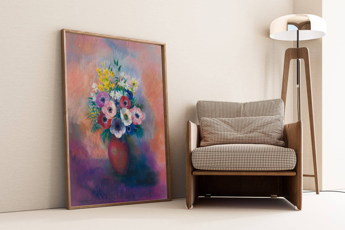 Odilon Redon — Vase of Anemones | Symbolist Art Print