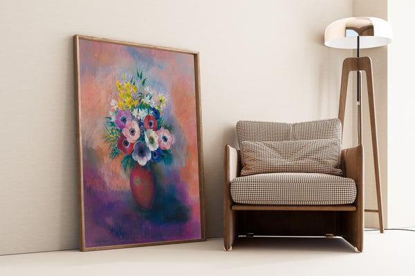 Odilon Redon — Vase of Anemones | Symbolist Art Print