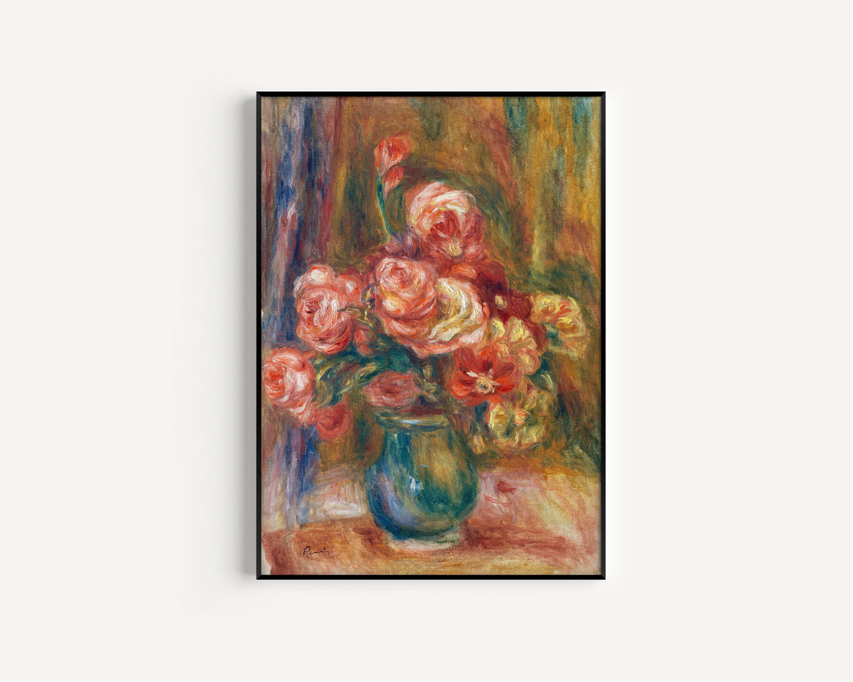 Pierre-Auguste Renoir — Vase of Roses | Fine Art Print
