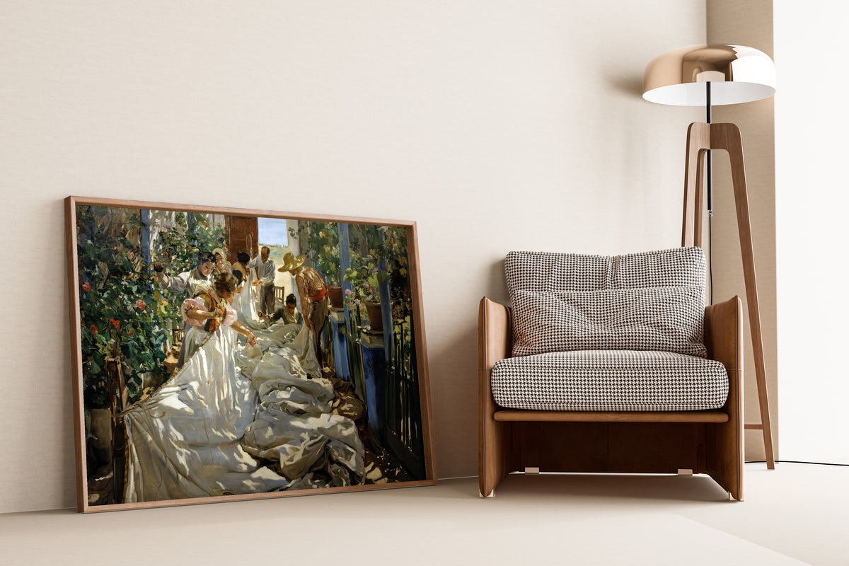 Joaquín Sorolla — Sewing the Sail | Fine Art Print