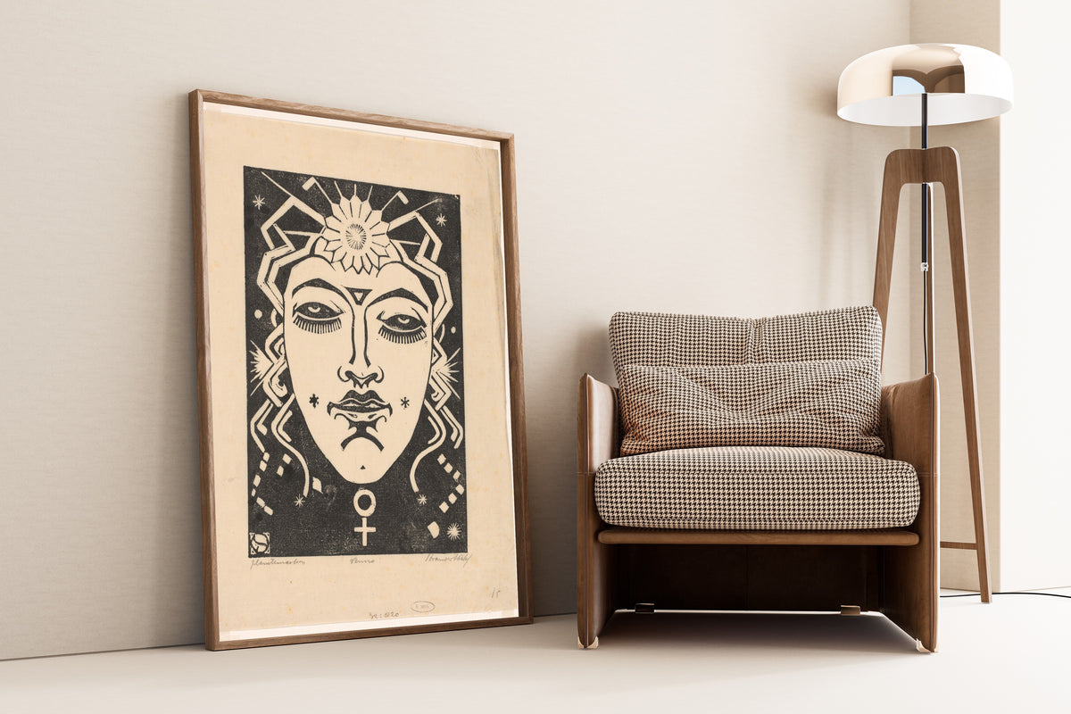 Henri van der Stok — Venus | Art Deco Woodcut Print