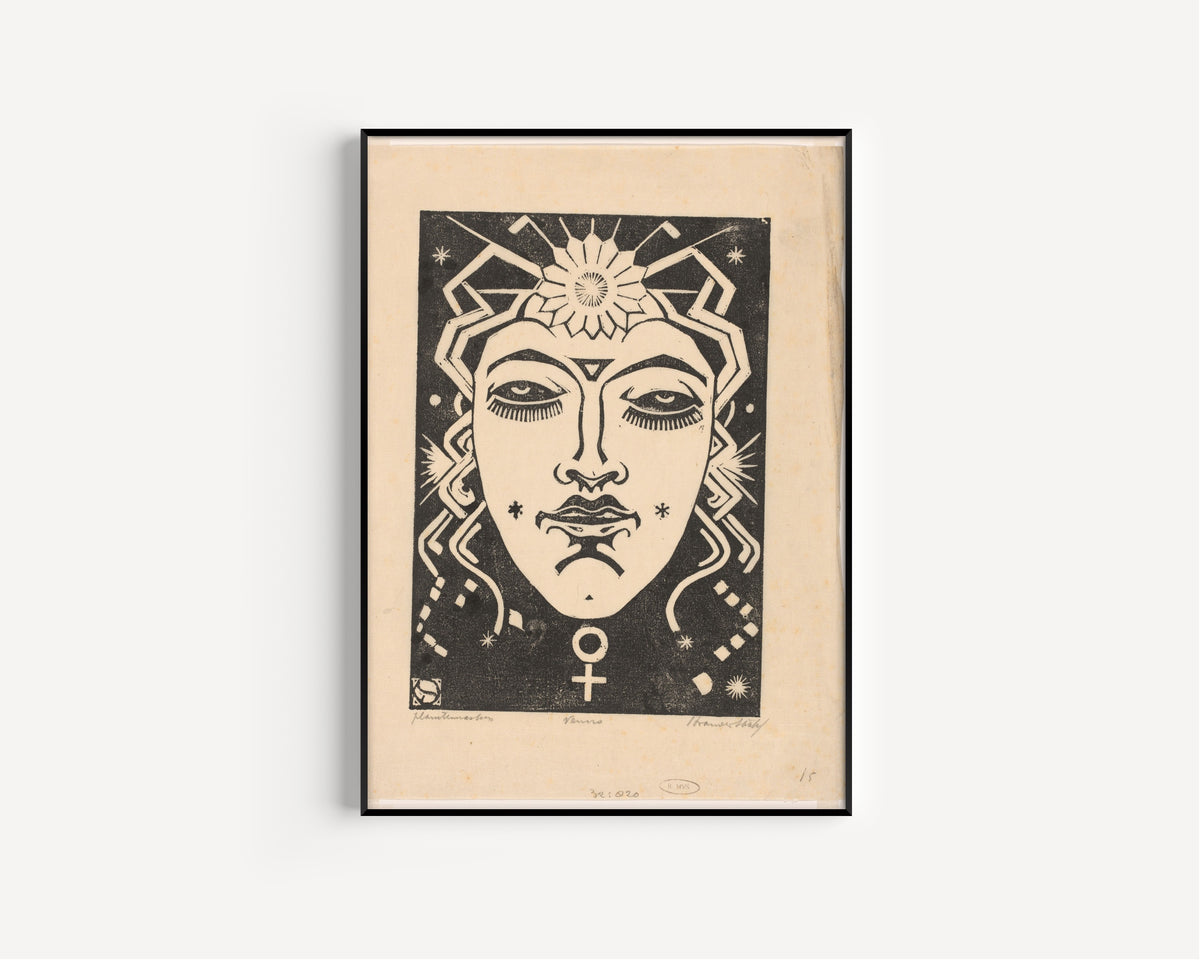 Henri van der Stok — Venus | Art Deco Woodcut Print