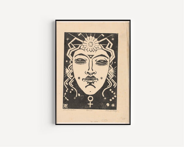 Henri van der Stok — Venus | Art Deco Woodcut Print