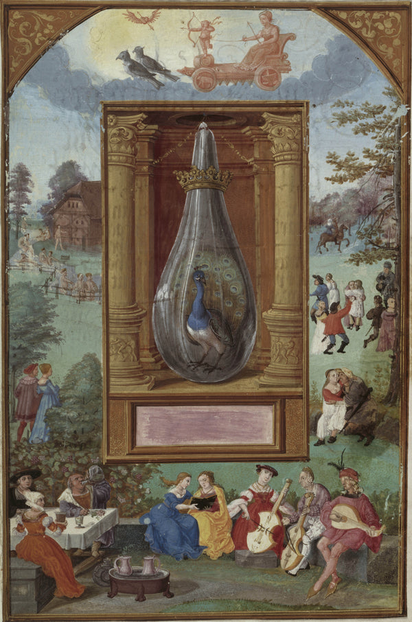 Splendor Solis — Venus and Her Children | Illuminated Manuscript Print