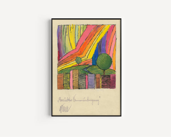 Karl Wiener — Verrückter Sonnenuntergang (Crazy Sunset) | Modernist Landscape Print