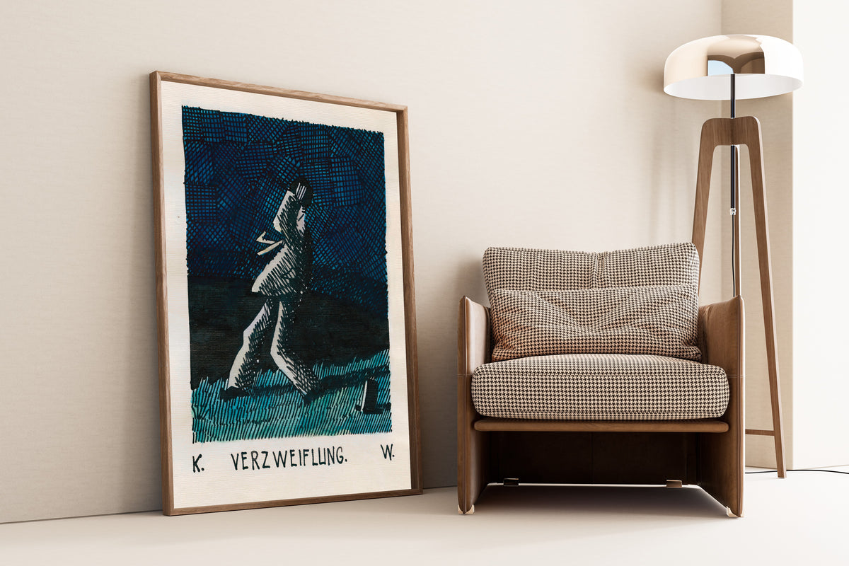 Karl Wiener — Verzweiflung (Despair, with a Fallen Top Hat) | Expressionist Art Print