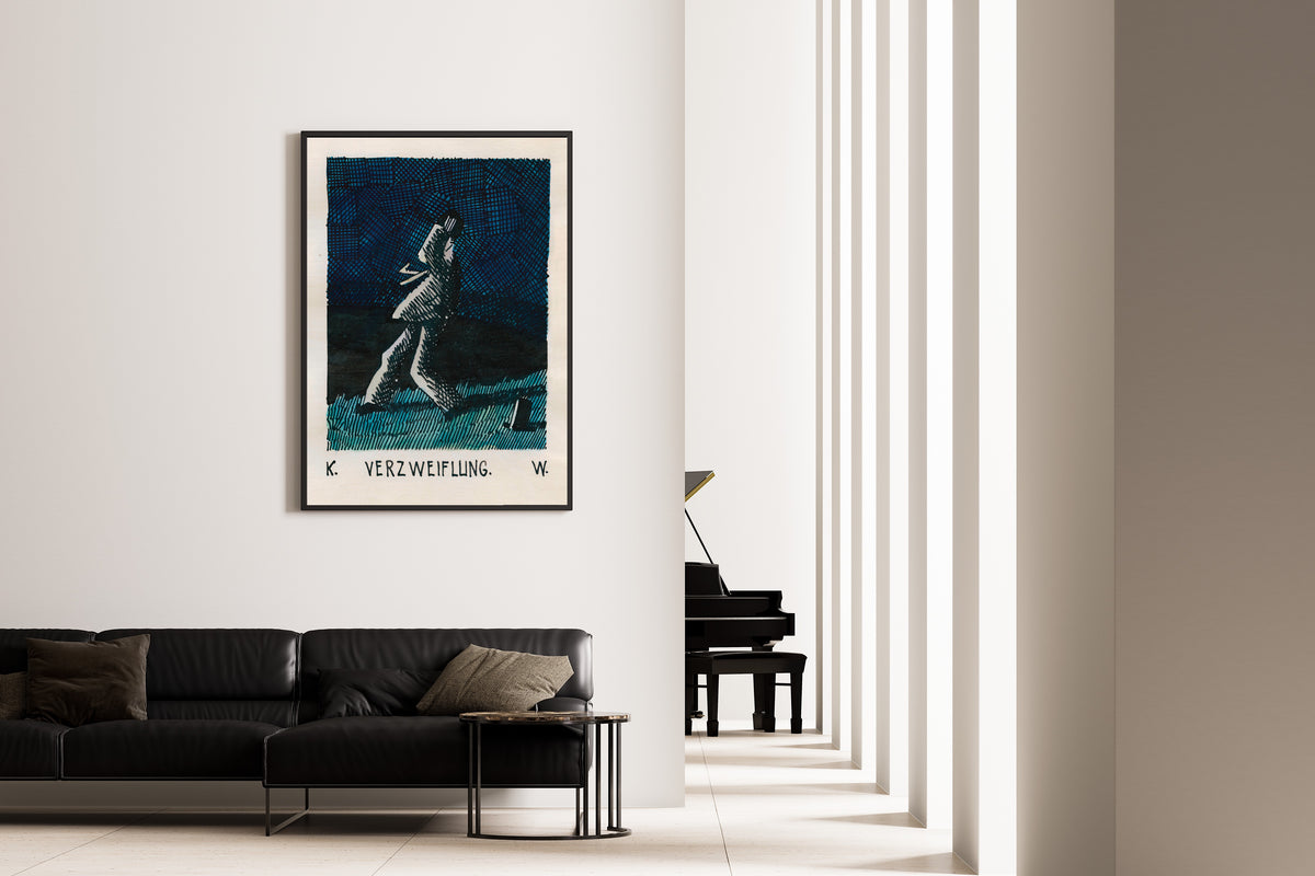 Karl Wiener — Verzweiflung (Despair, with a Fallen Top Hat) | Expressionist Art Print