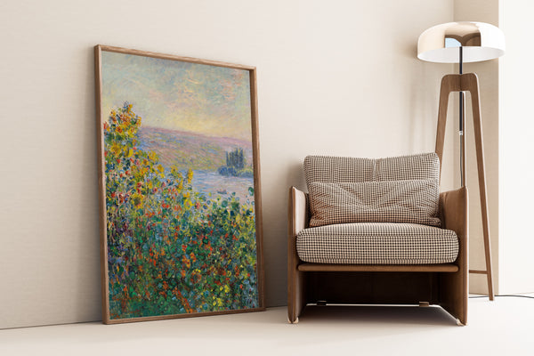 Claude Monet — Vétheuil (flower beds by the Seine) | Fine Art Print