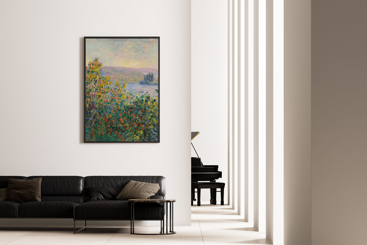 Claude Monet — Vétheuil (flower beds by the Seine) | Fine Art Print