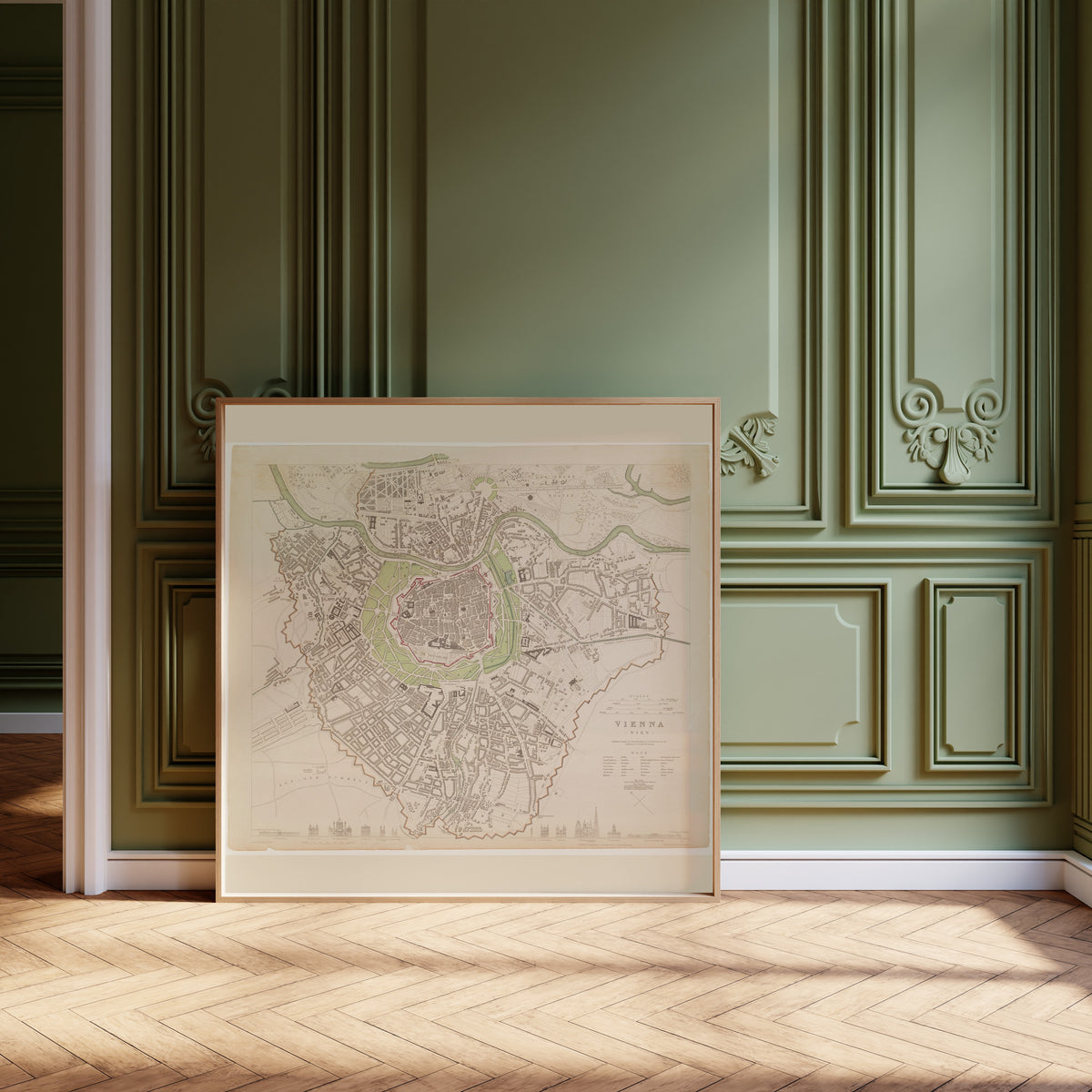 Society for the Diffusion of Useful Knowledge — Vienna | Antique City Plan Print