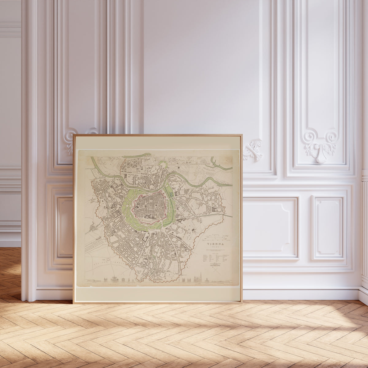 Society for the Diffusion of Useful Knowledge — Vienna | Antique City Plan Print