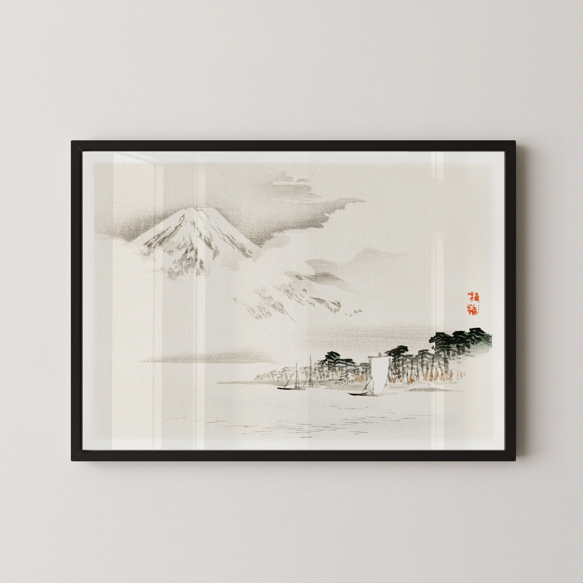 Kōno Bairei — View of Mount Fuji | Japanese Woodblock Print