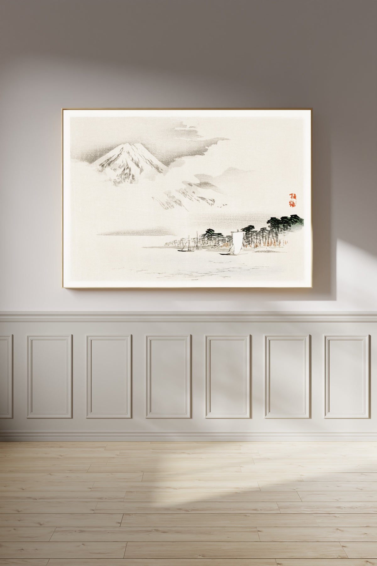 Kōno Bairei — View of Mount Fuji | Japanese Woodblock Print