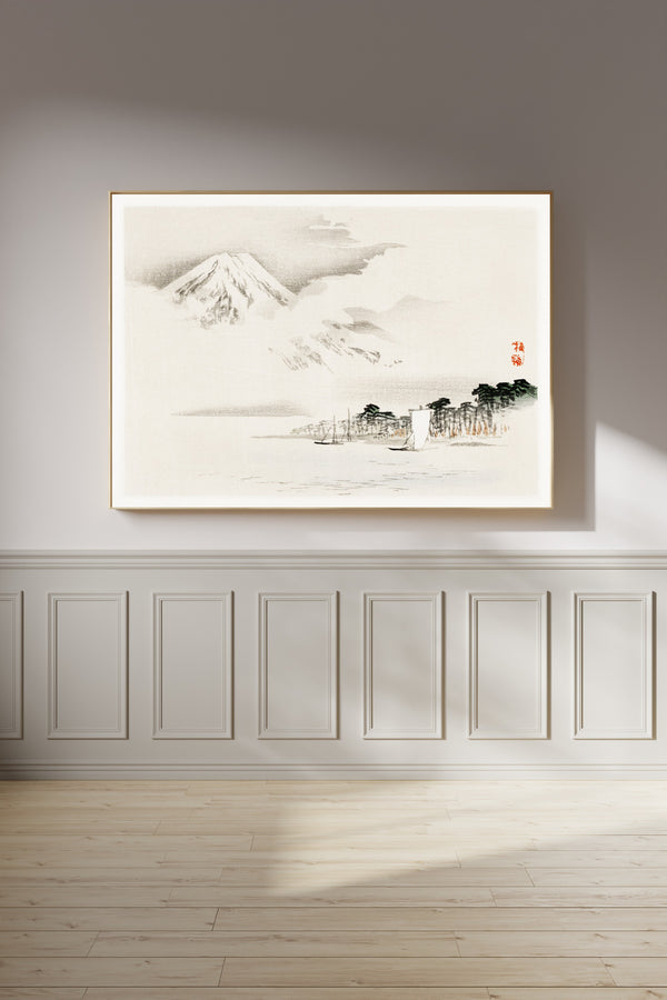 Kōno Bairei — View of Mount Fuji | Japanese Woodblock Print