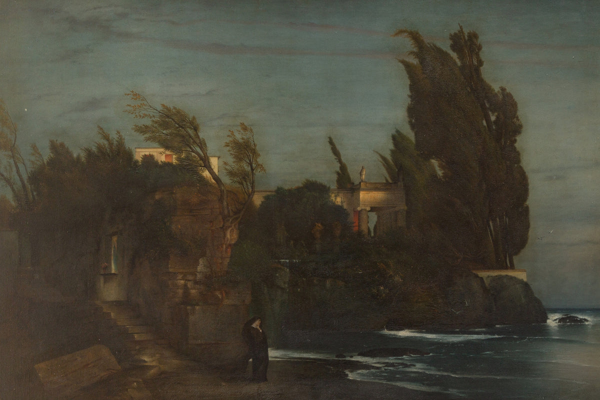Arnold Böcklin — Villa by the Sea (Pale Green Sky) | Symbolist Art Print