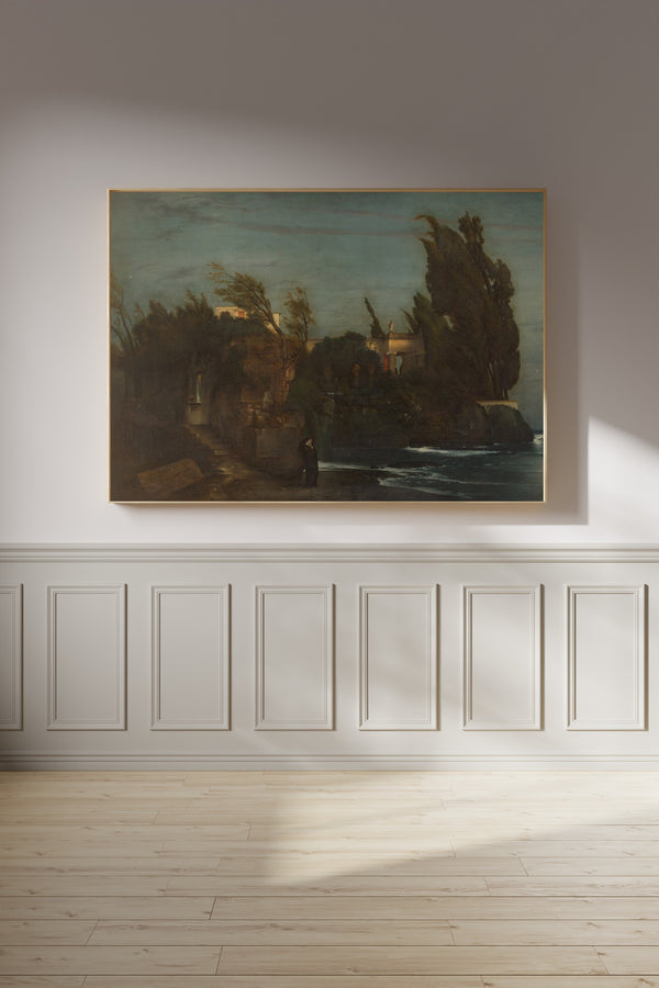 Arnold Böcklin — Villa by the Sea (Pale Green Sky) | Symbolist Art Print