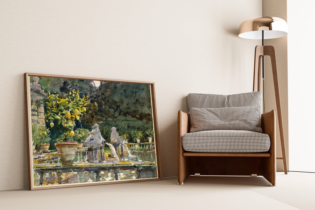 John Singer Sargent — Villa di Marlia, Lucca: A Fountain | Fine Art Print