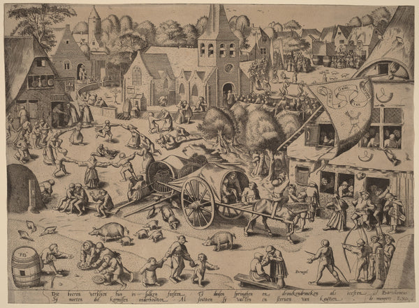 Pieter Bruegel the Elder — Village Fair at Hoboken | Engraving Print