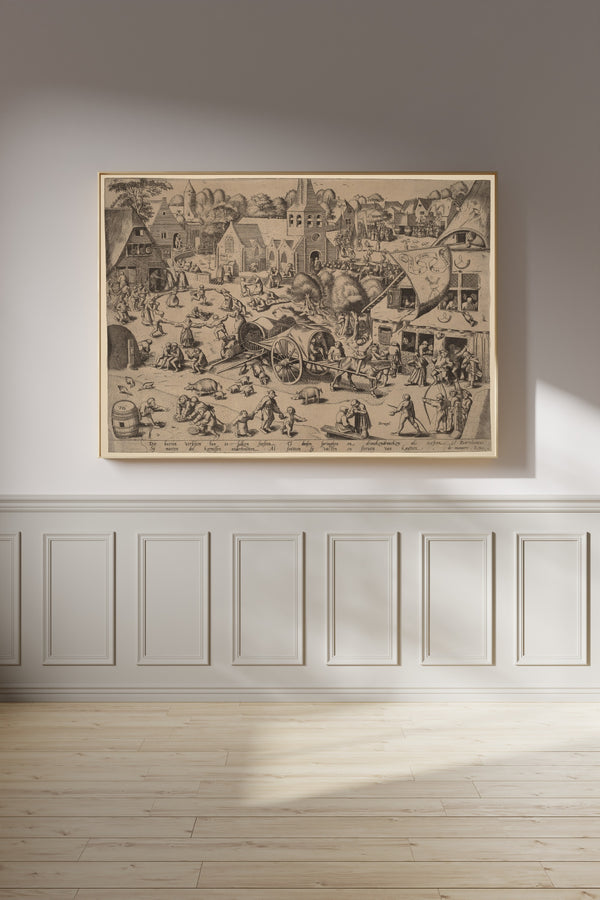 Pieter Bruegel the Elder — Village Fair at Hoboken | Engraving Print