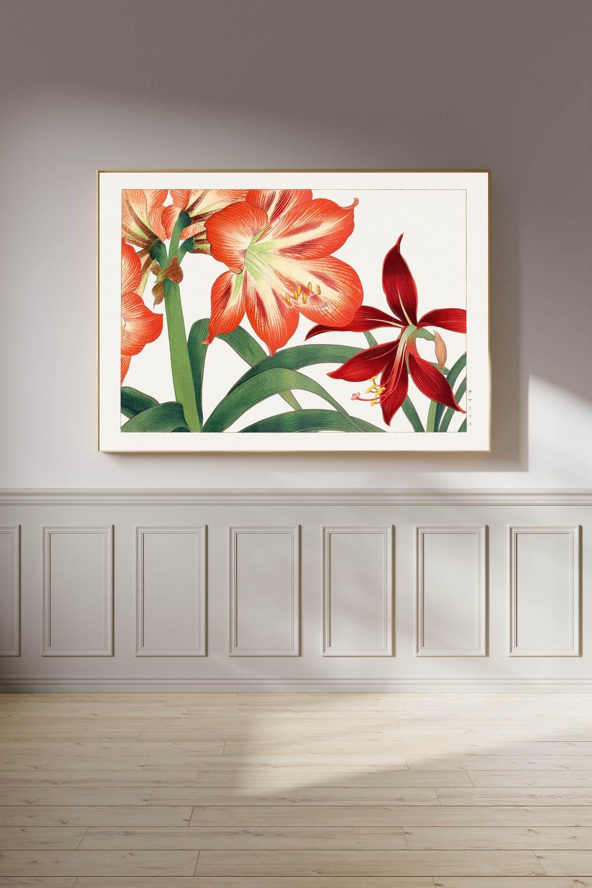 Tanigami Kōnan — Vintage amaryllis flower | Japanese Botanical Woodblock Print