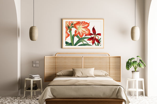 Tanigami Kōnan — Vintage amaryllis flower | Japanese Botanical Woodblock Print