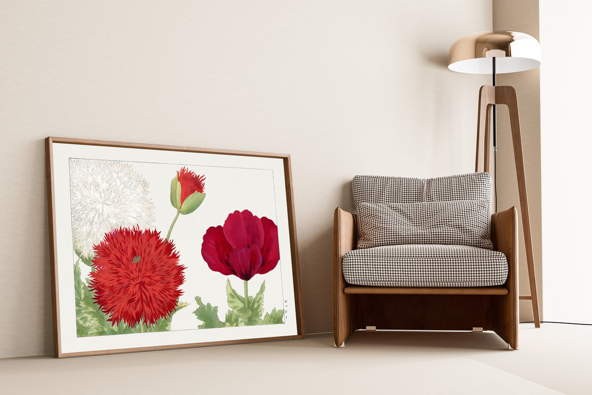 Tanigami Kōnan — Vintage poppy flower | Japanese Botanical Woodblock Print