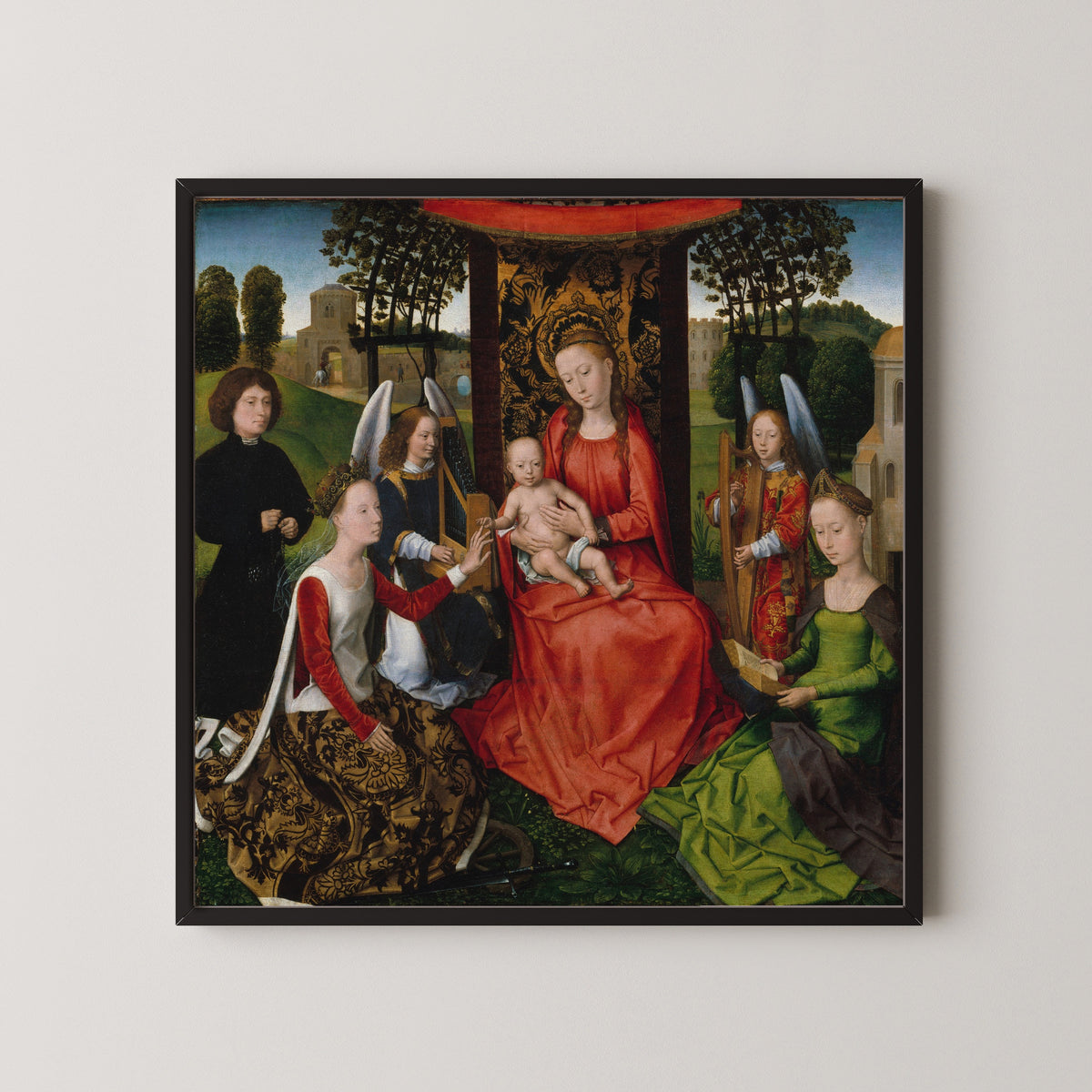 Hans Memling — Virgin and Child with Saints Catherine of Alexandria and Barbara | Fine Art Print